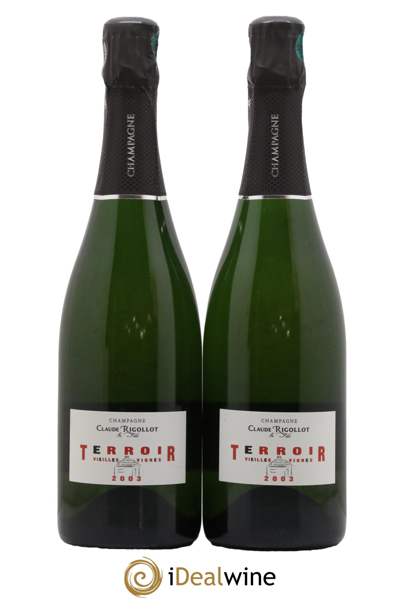 Champagne Terroir de Vieilles Vignes Claude Rigollet et Fils 2003 - Lot de 2 bouteilles - 0