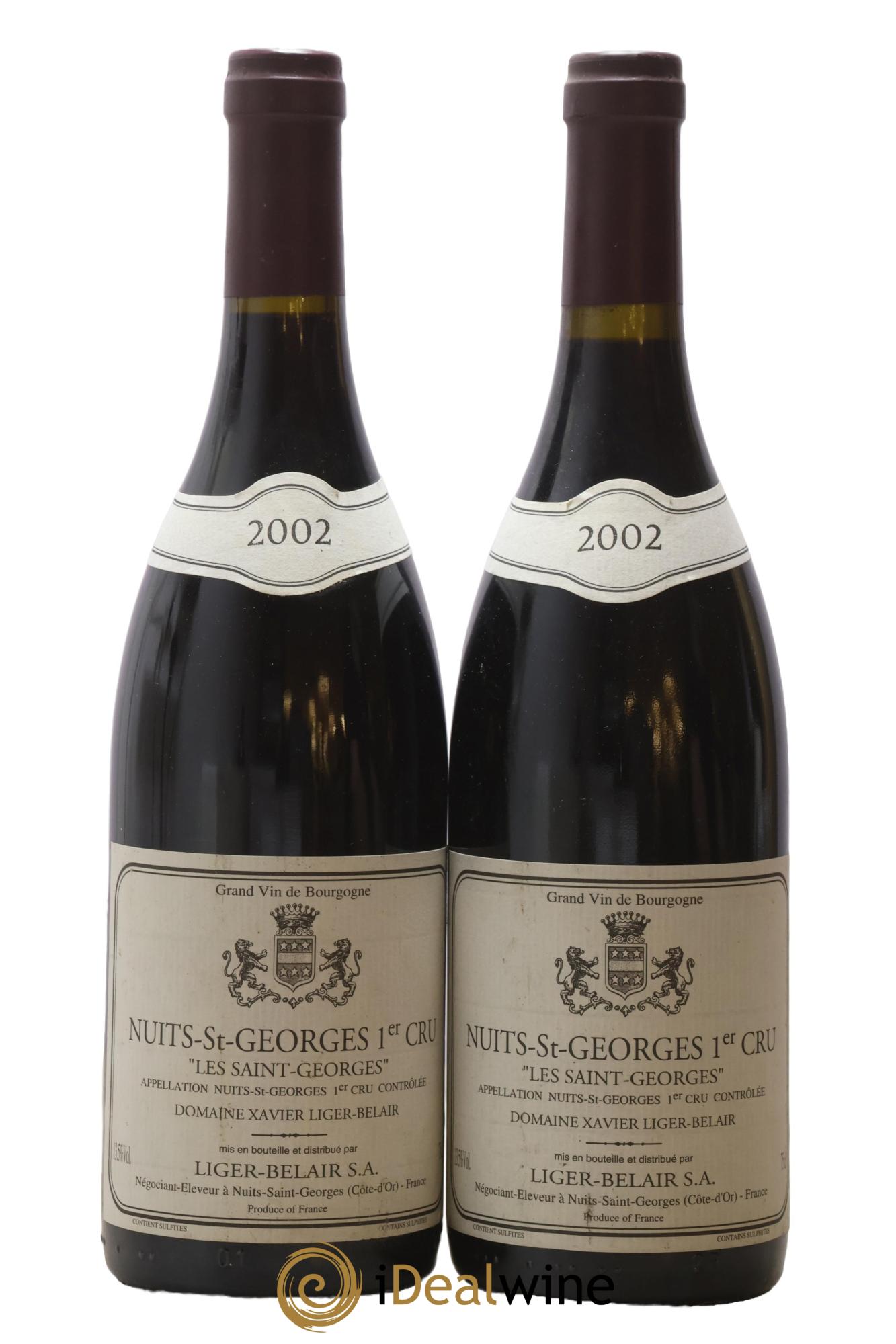 Nuits-Saint-Georges 1er Cru Les Saint Georges - Xavier Liger Belair 2002 - Lot de 2 bouteilles - 0