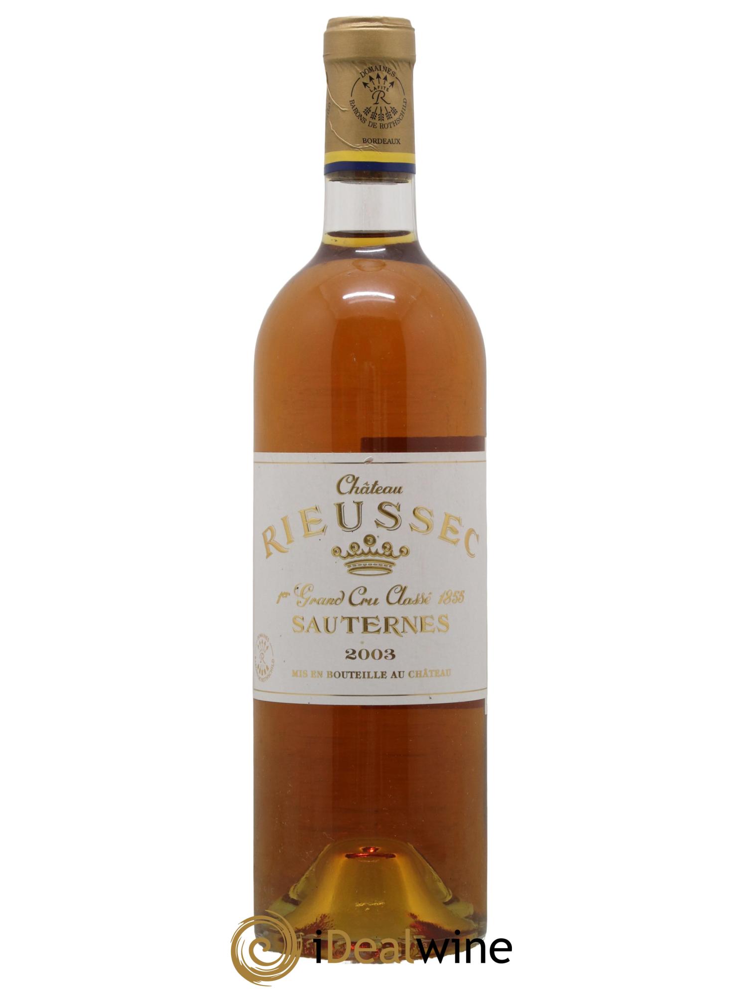 Château Rieussec 1er Grand Cru Classé 2003 - Posten von 1 Flasche - 0