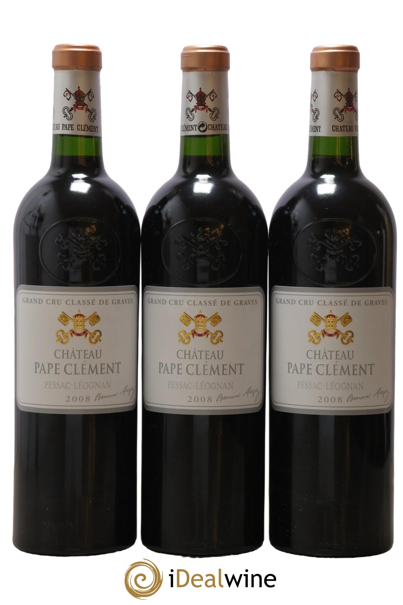 Château Pape Clément Cru Classé de Graves 2008 - Lot de 3 bouteilles - 0