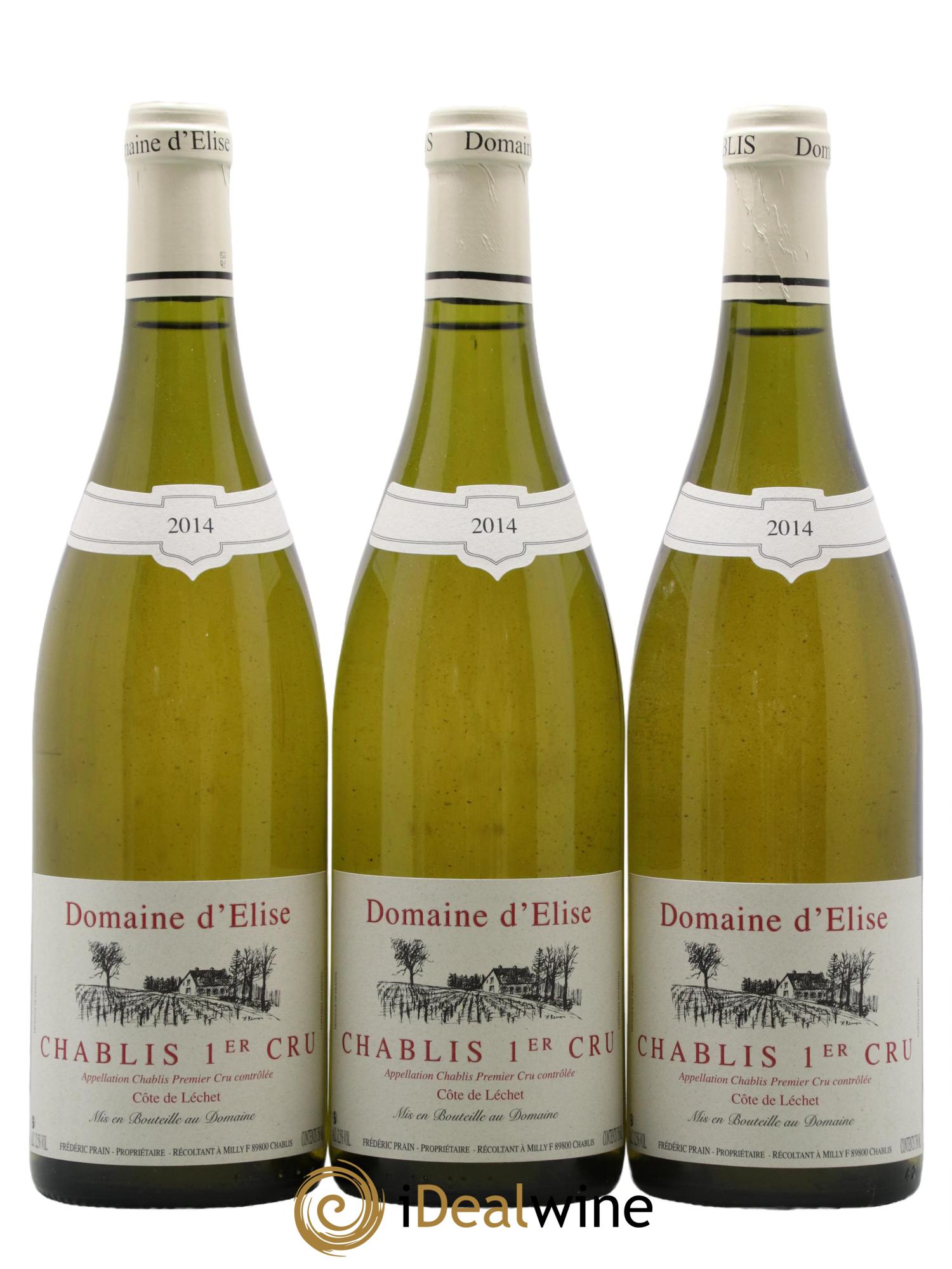 Chablis 1er Cru Côte de Léchet Elise (Domaine d') 2014 - Lot de 3 bouteilles - 0