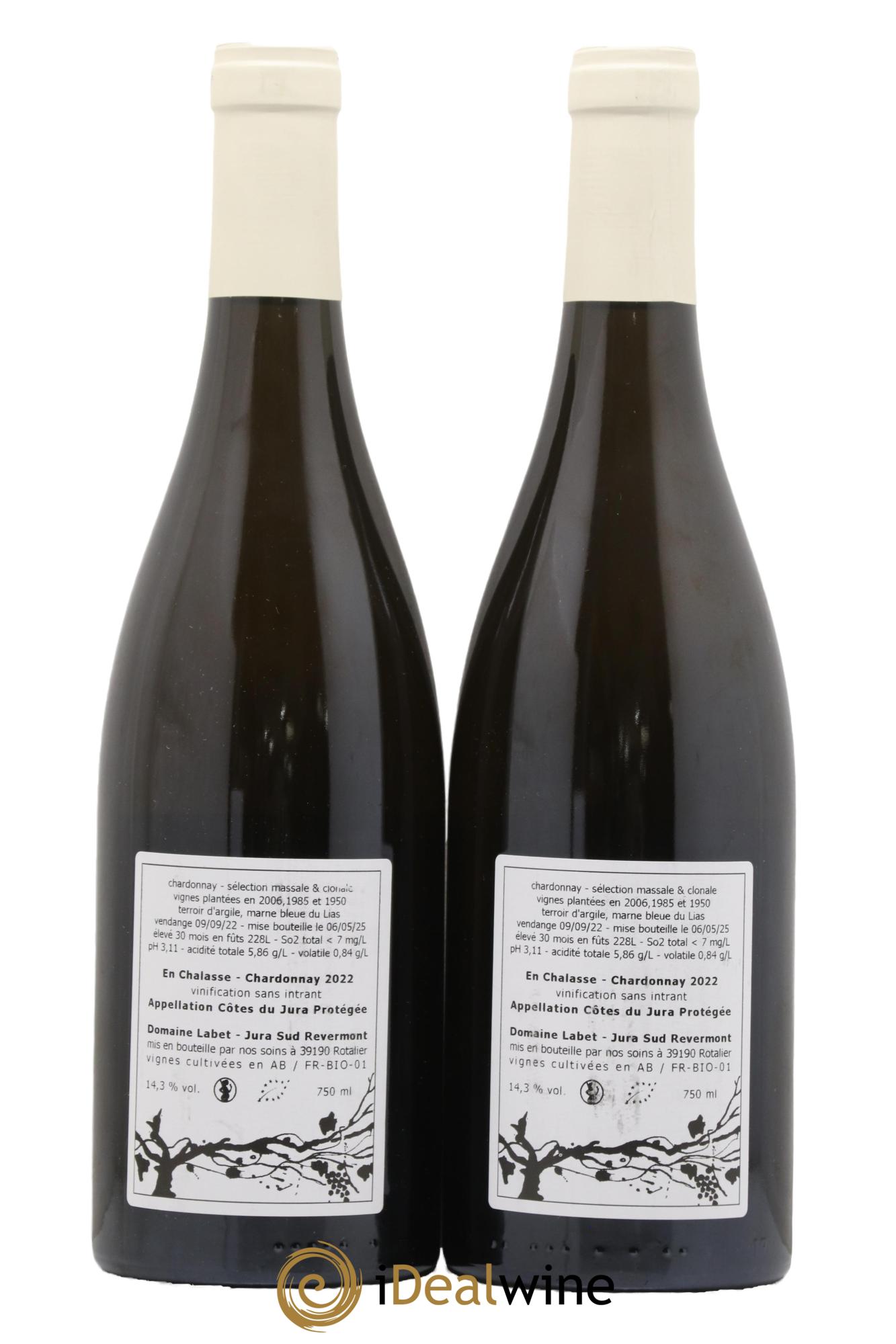Côtes du Jura Chardonnay En Chalasse Romain - Julien - Charline Labet 2022 - Lot de 2 bouteilles - 1