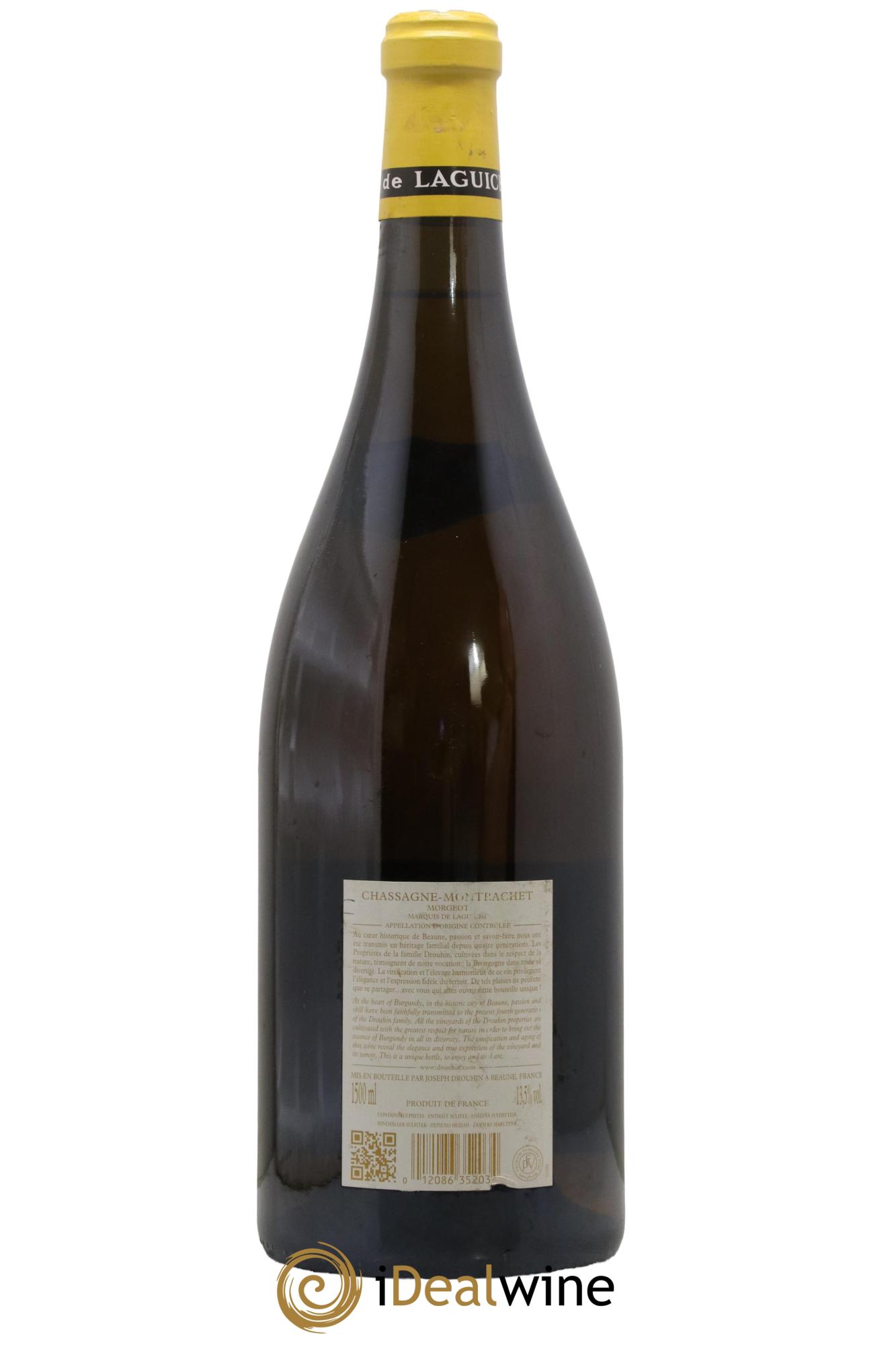 Chassagne-Montrachet 1er Cru Morgeot - Marquis de Laguiche Joseph Drouhin 2010 - Lot of 1 magnum - 1