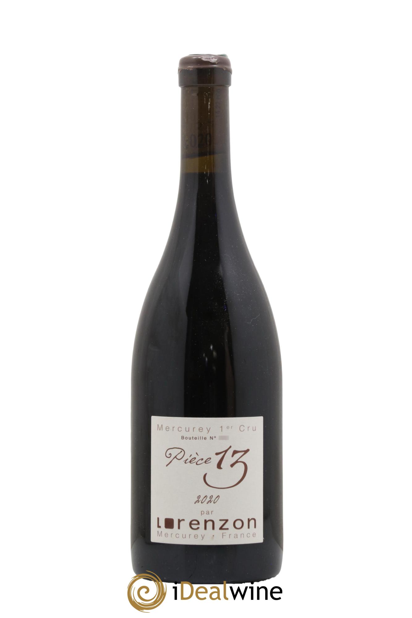 Mercurey 1er Cru Pièce 13 Bruno Lorenzon 2020 - Lot de 1 bouteille - 0