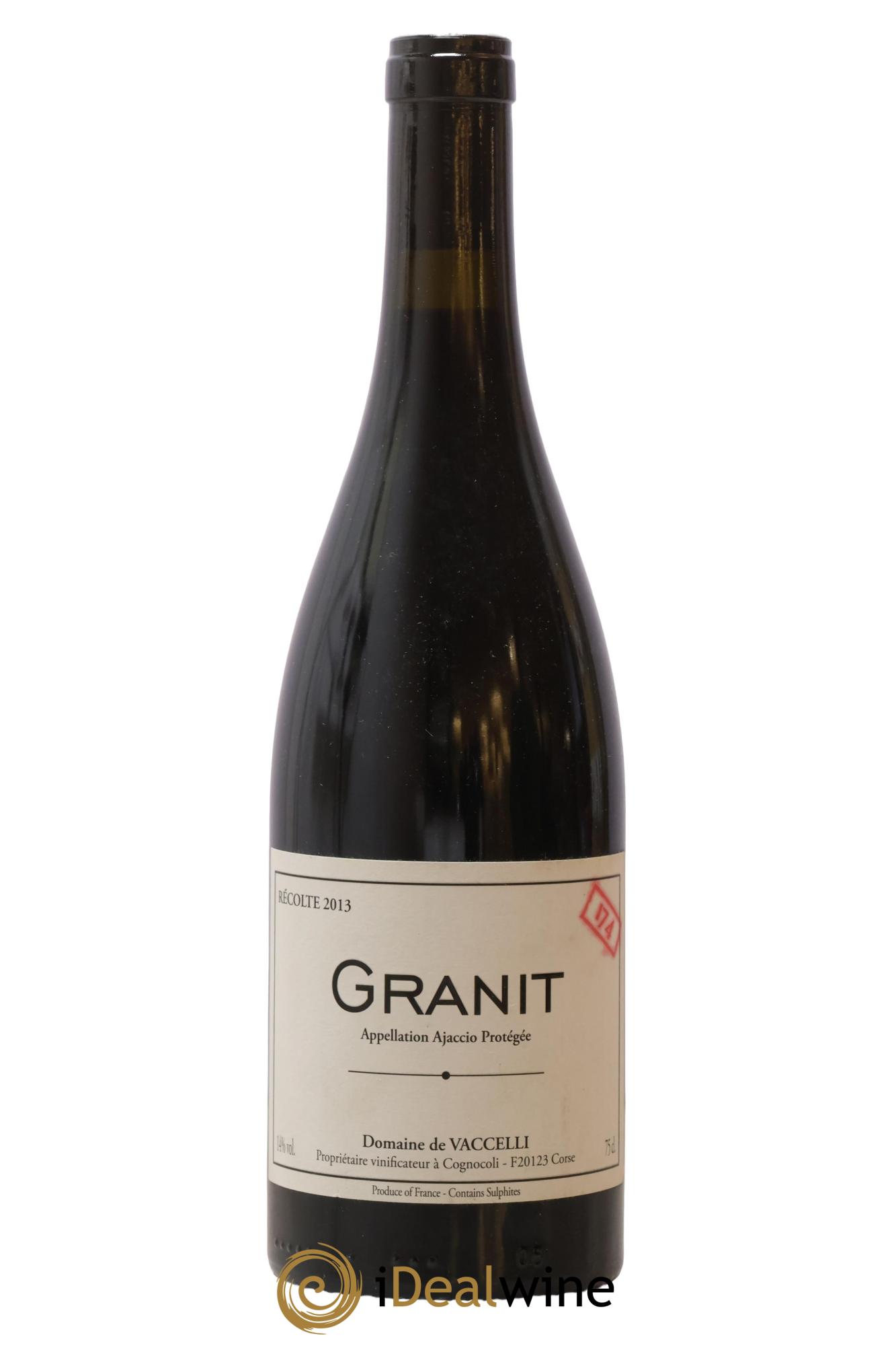 Ajaccio Granit 174 Vaccelli 2013 - Lot de 1 bouteille - 0