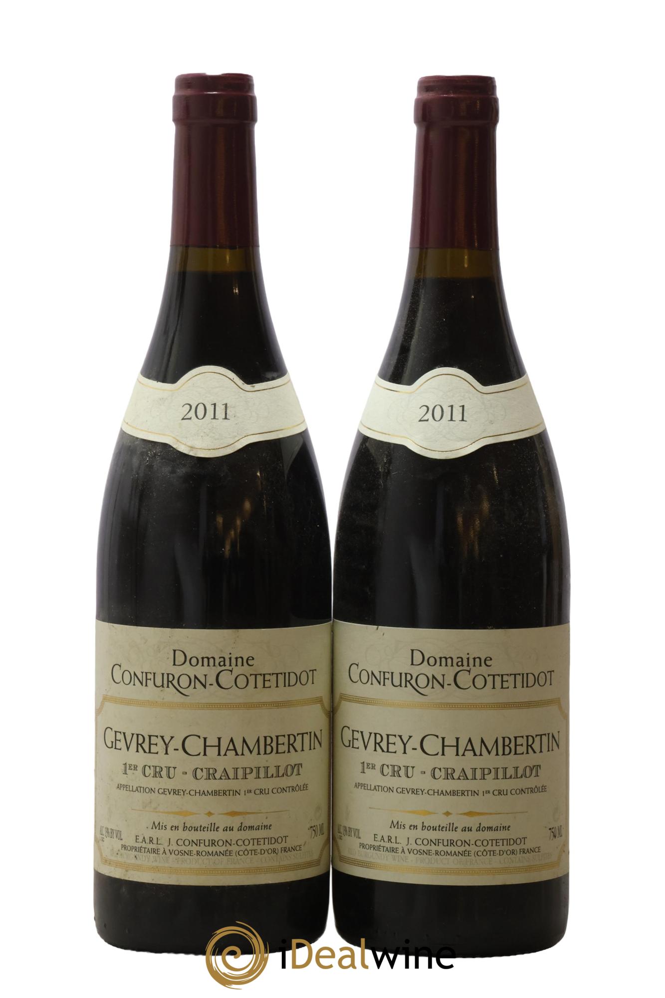 Gevrey-Chambertin 1er Cru Craipillot Confuron-Cotetidot 2011 - Lot de 2 bouteilles - 0