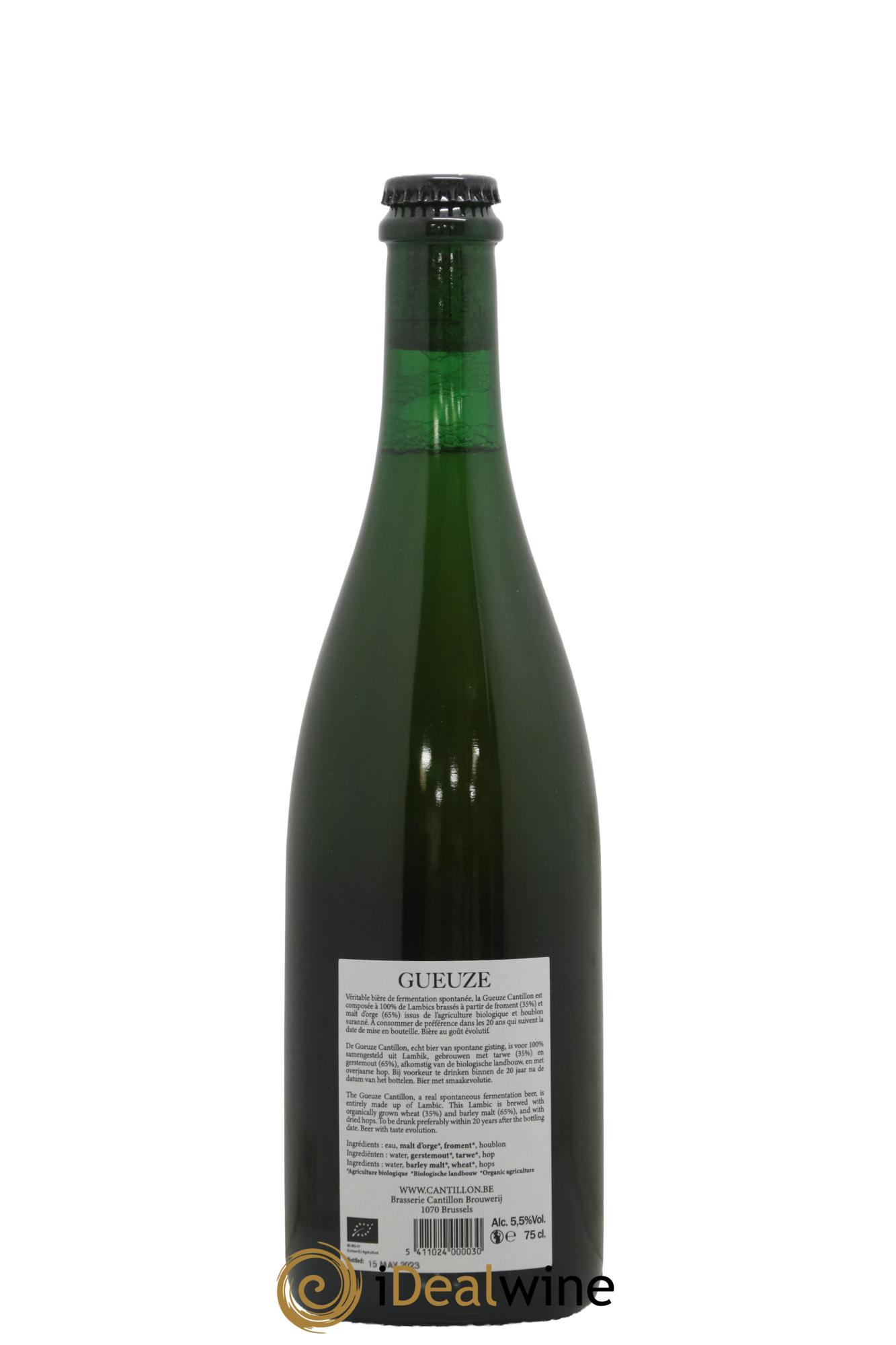 Bière Gueuze Cantillon Lambic Bio New Label (Bottle 2023) - Lot de 1 bouteille - 1