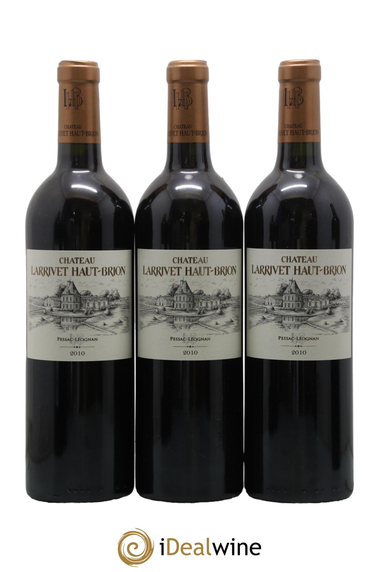Château Larrivet Haut-Brion 2010 - Lot of 6 bottles - 1