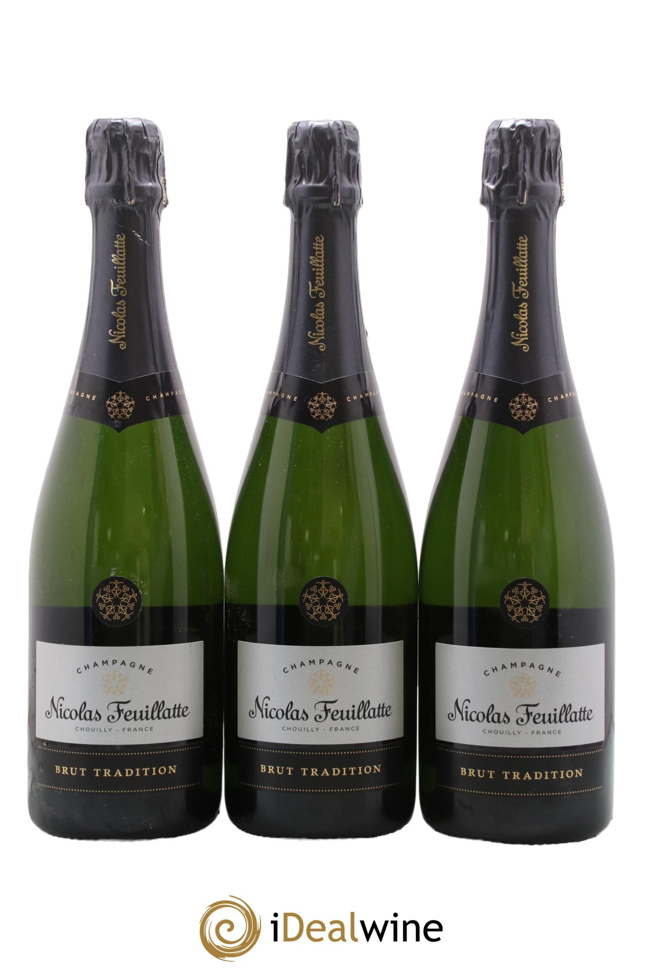 Champagne Brut Tradition Nicolas Feuillatte - Lot of 3 bottles - 0