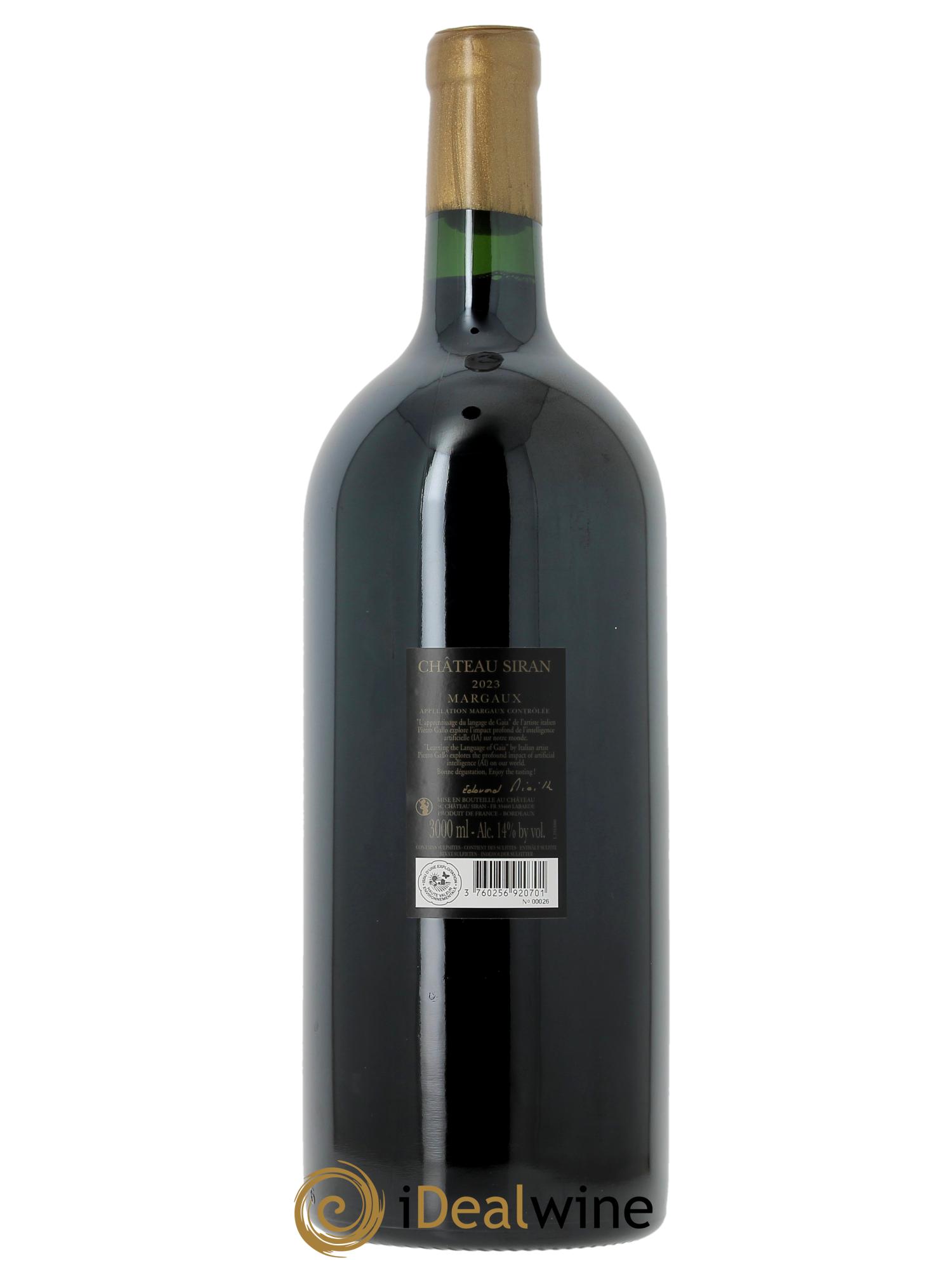 Château Siran 2023 - Lot de 1 double magnum - 2
