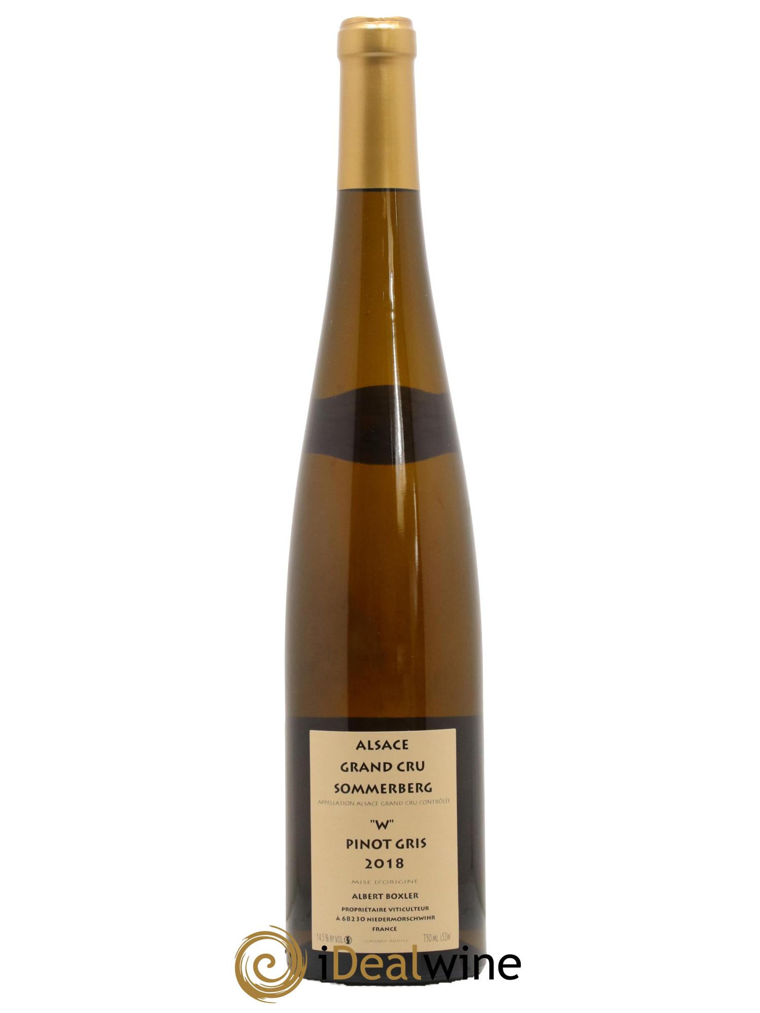 Alsace Pinot Gris Wiptal Grand Cru Sommerberg W Albert Boxler 2018 - Lot de 1 bouteille - 1