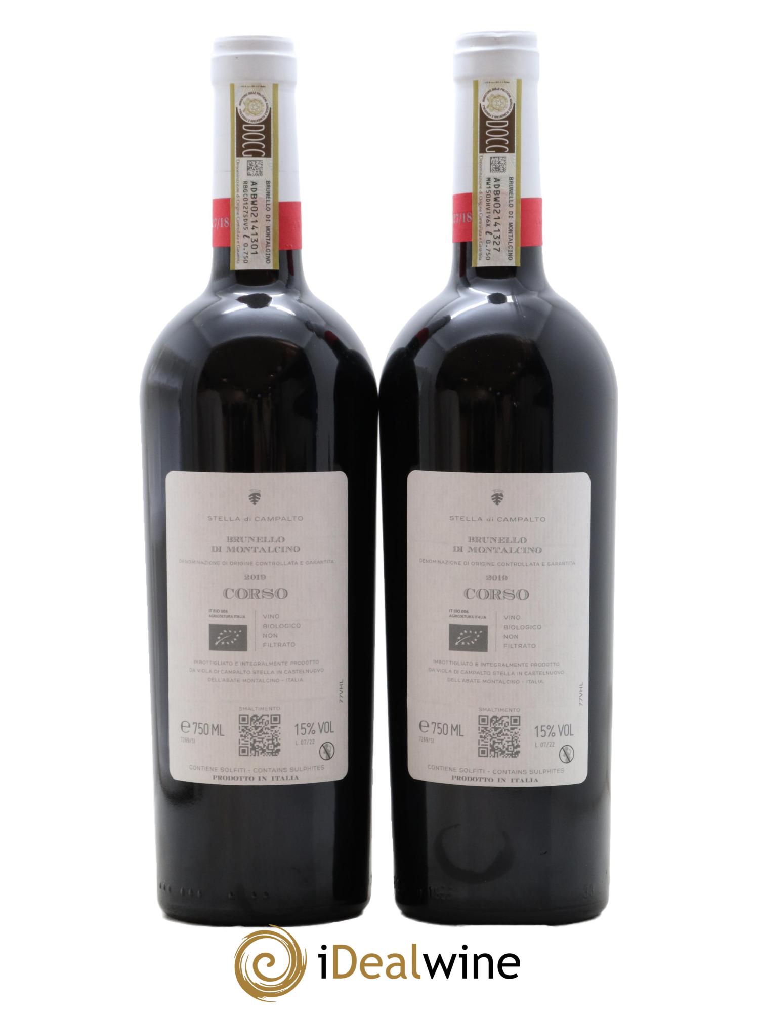 Brunello di Montalcino Corso Stella di Campalto 2019 - Lot de 2 bouteilles - 1