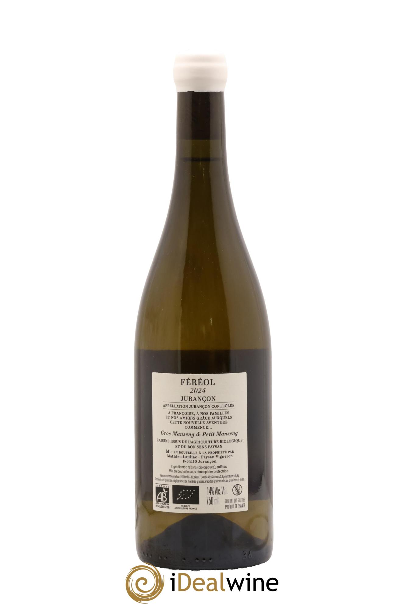 Jurançon sec Françoise Domaine des Féréol 2024 - Posten von 1 Flasche - 1
