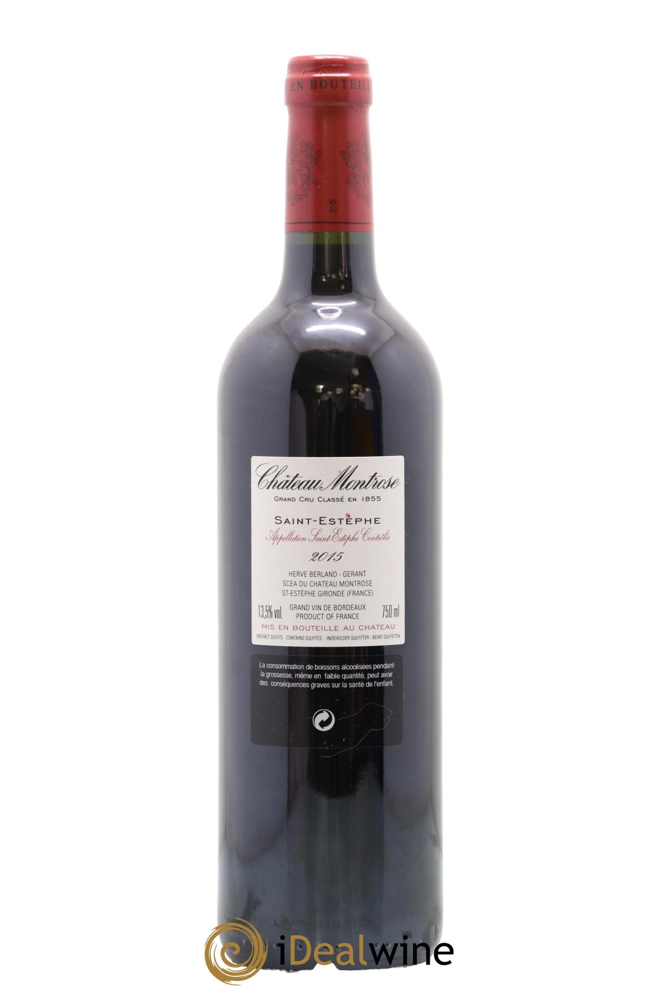 Château Montrose 2ème Grand Cru Classé 2015 - Lot de 1 bouteille - 1