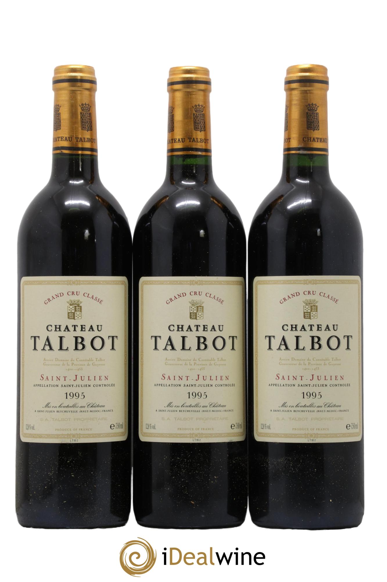 Château Talbot 4ème Grand Cru Classé 1995 - Lot de 6 bouteilles - 2