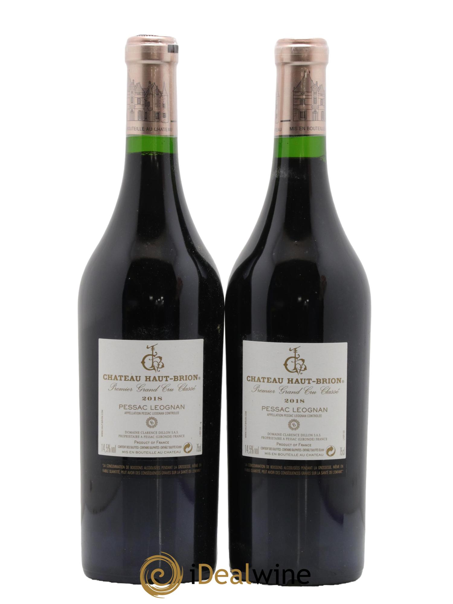 Château Haut Brion 1er Grand Cru Classé 2018 - Lotto di 2 bottiglie - 1
