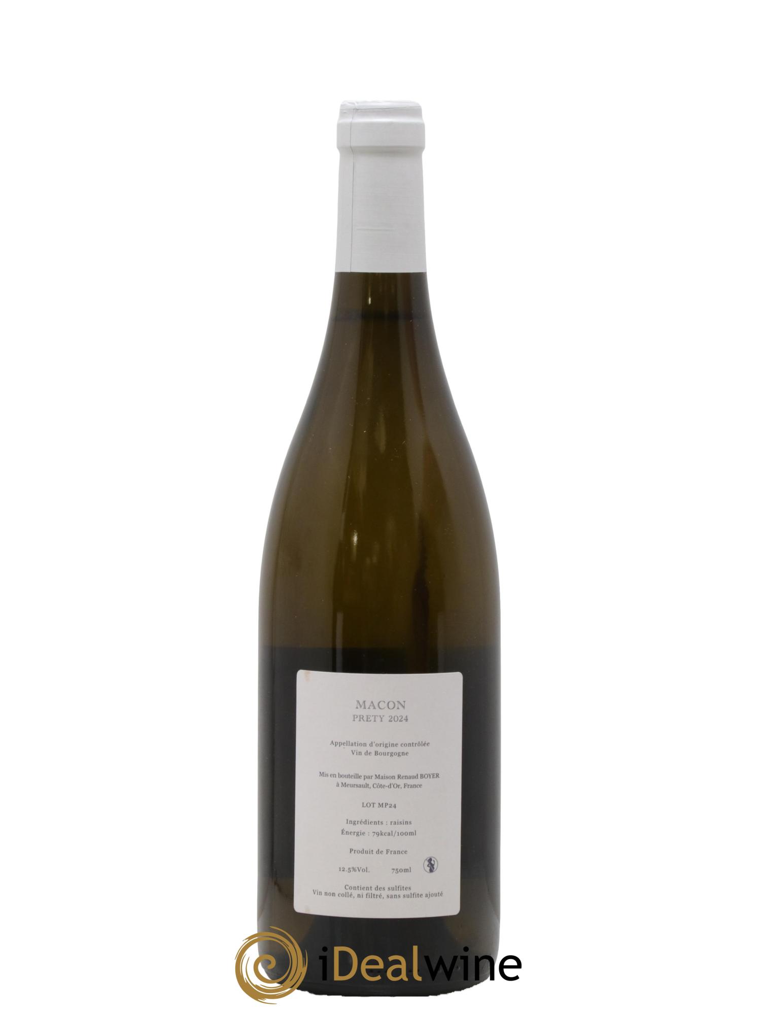 Mâcon Prety Renaud Boyer 2024 - Lot de 1 bouteille - 1