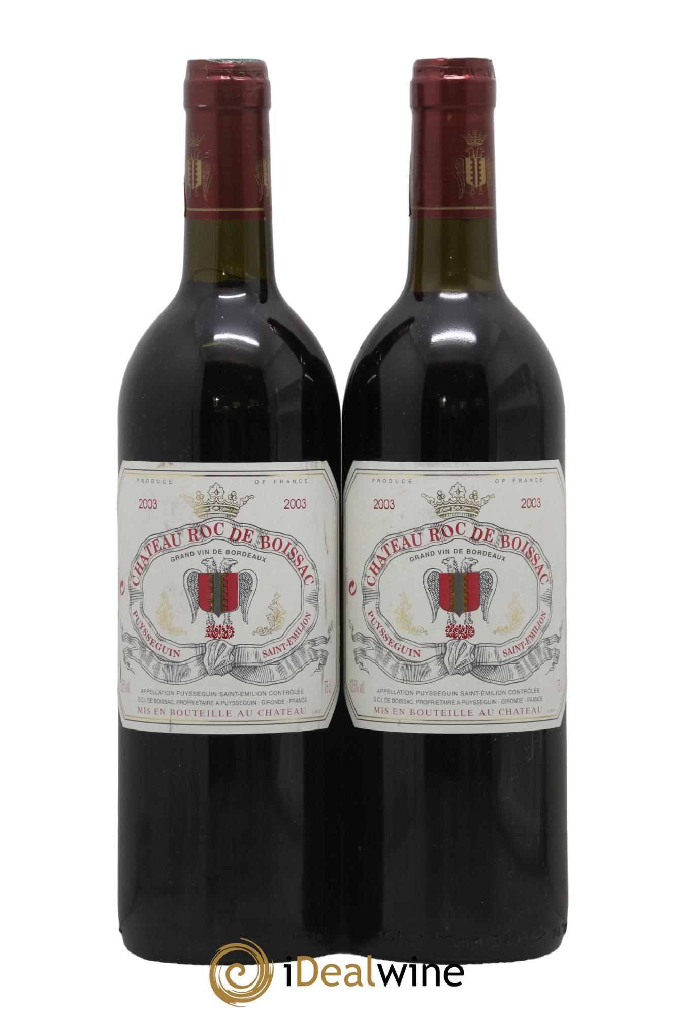 Puisseguin Saint-Émilion Château Roc de Boissac 2003 - Posten von 2 Flaschen - 0