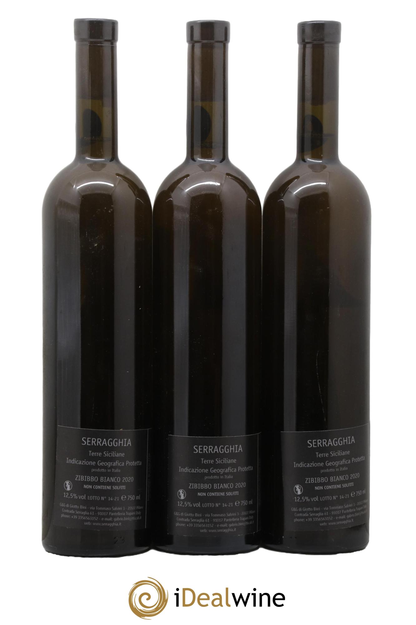 Terre Siciliane IGT Heritage Azienda Serragghia 2020 - Lot de 3 bouteilles - 1