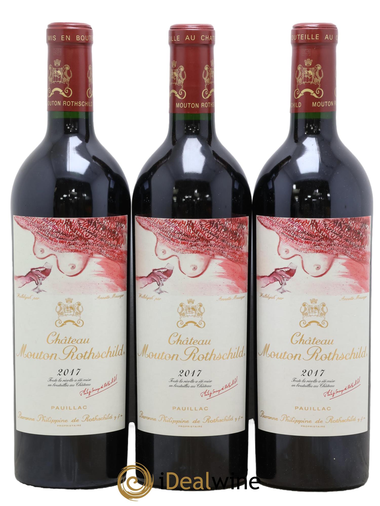 Château Mouton Rothschild 1er Grand Cru Classé 2017 - Lot of 3 bottles - 0