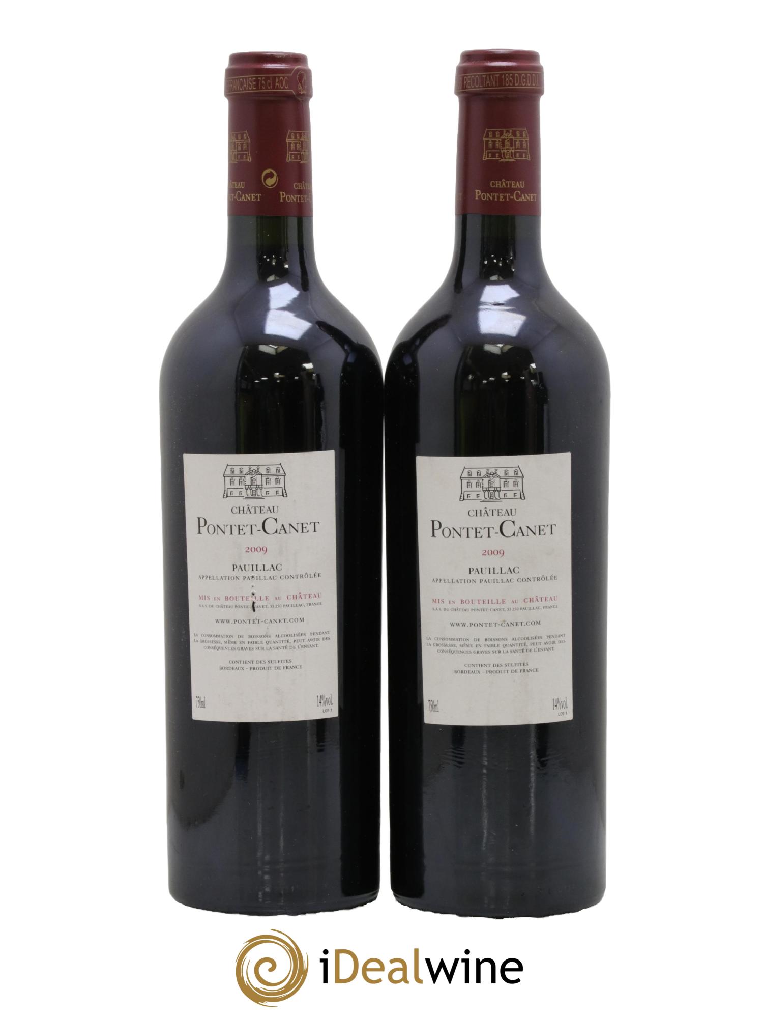 Château Pontet Canet 5ème Grand Cru Classé 2009 - Posten von 2 Flaschen - 1