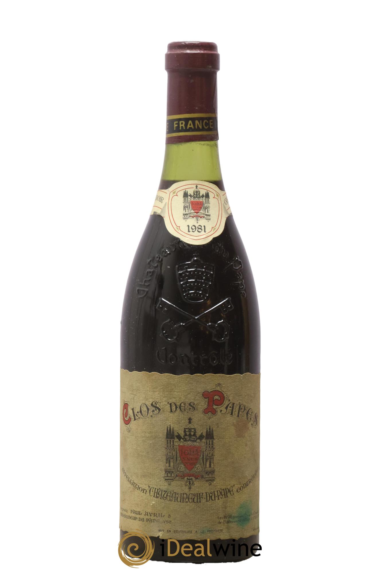 Châteauneuf-du-Pape Clos des Papes - Paul Avril 1981 - Lot of 1 bottle - 0