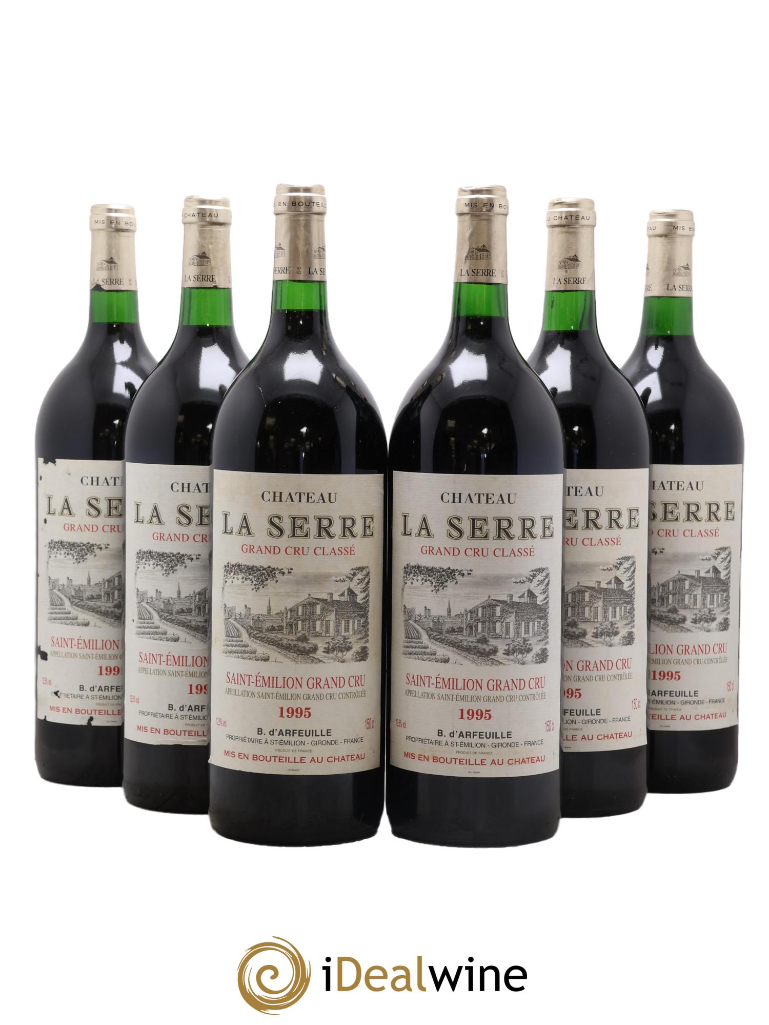 Château la Serre Grand Cru Classé 1995 - Lot de 6 magnums - 0