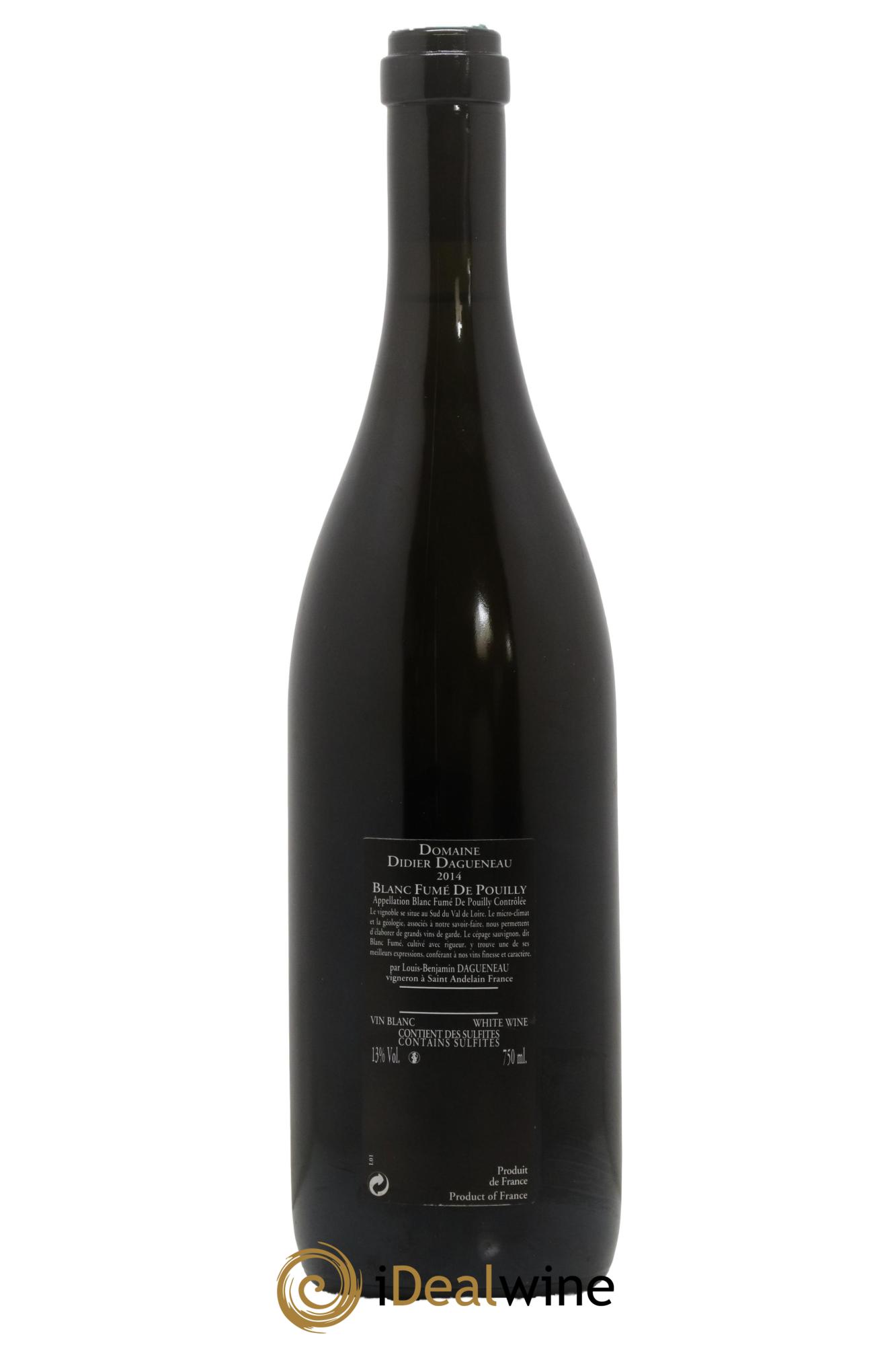 Vin de France (anciennement Pouilly-Fumé) Silex Dagueneau (Domaine Didier - Louis-Benjamin) 2014 - Lot de 1 bouteille - 1