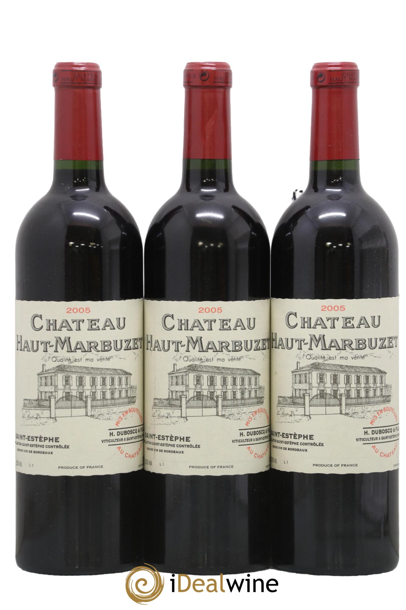 Château Haut Marbuzet 2005 - Lot de 3 bouteilles - 0