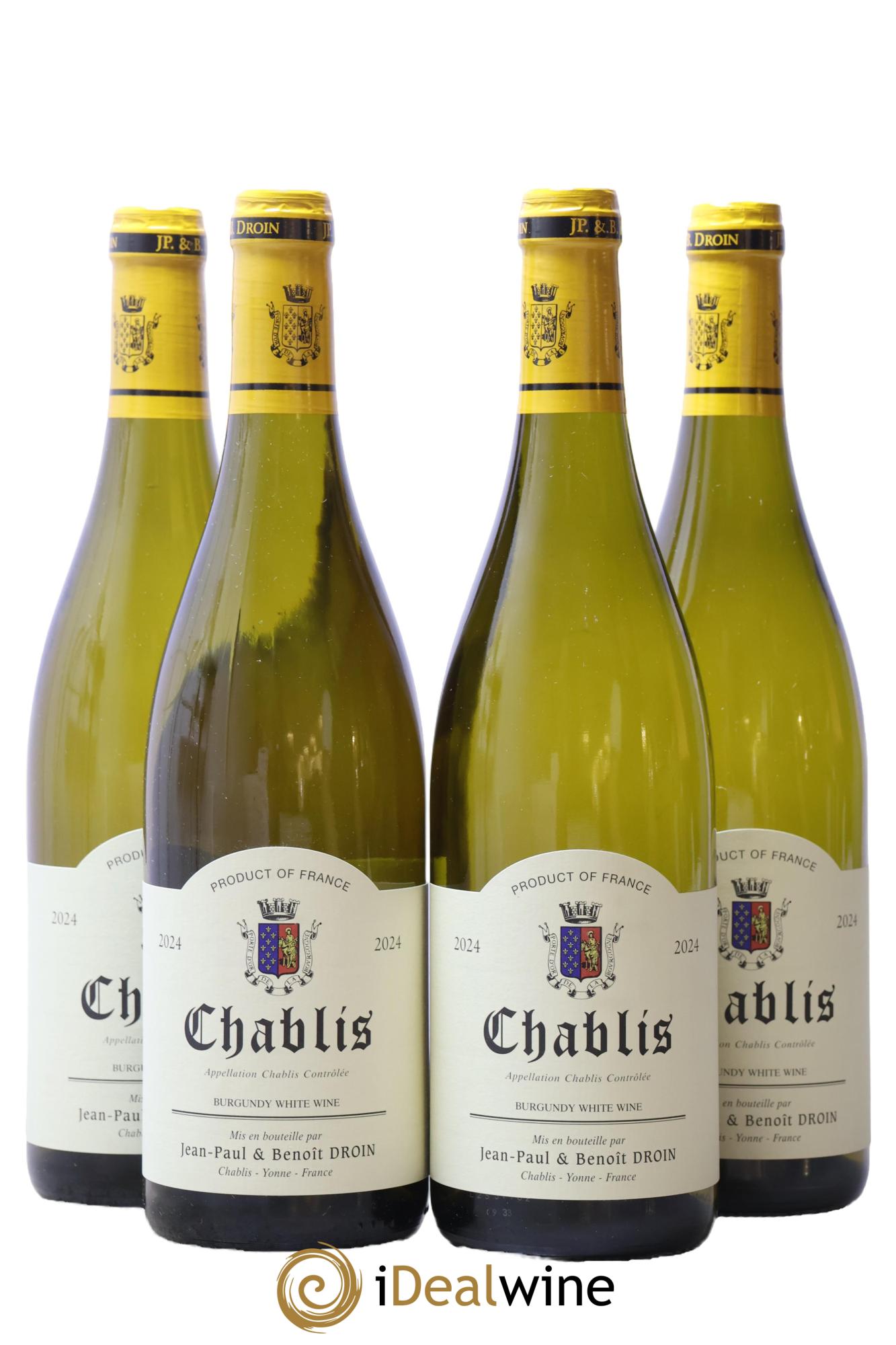 Chablis Jean-Paul & Benoît Droin (Domaine) 2024 - Lot de 4 bouteilles - 0