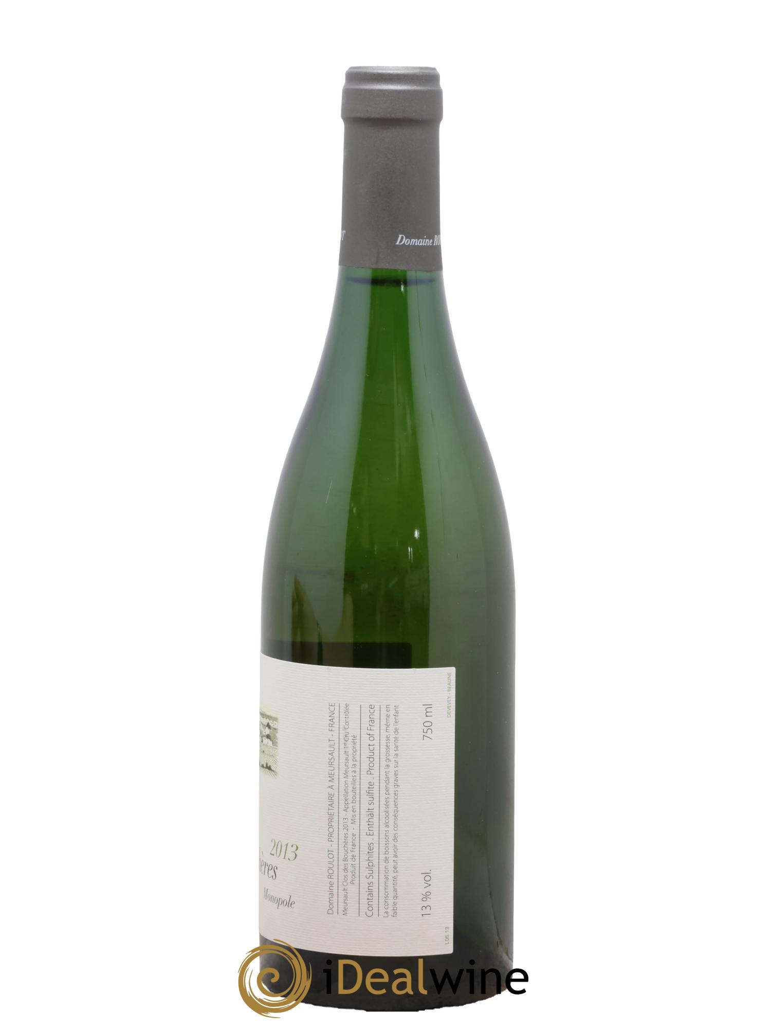 Meursault 1er Cru Clos des Bouchères  Roulot (Domaine) 2013 - Lot de 1 bouteille - 1