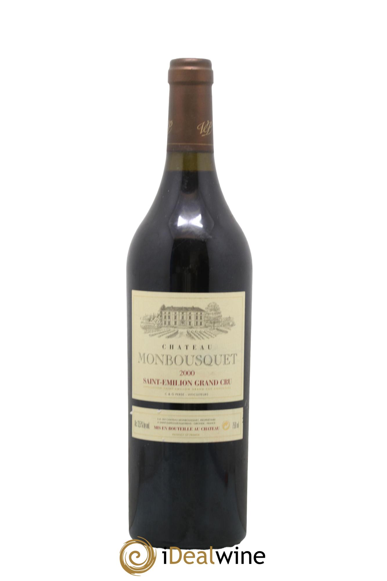 Château Monbousquet Grand Cru Classé 2000 - Lot de 1 bouteille - 0