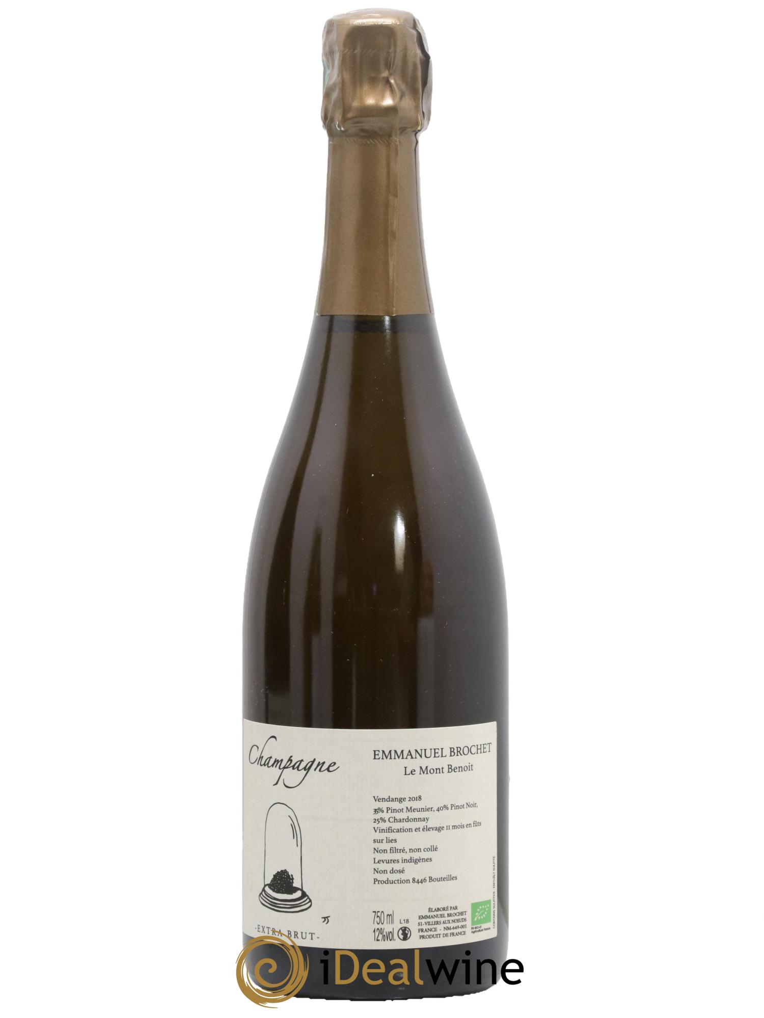 Le Mont Benoit Extra-Brut Emmanuel Brochet 2018 - Lot de 1 bouteille - 0