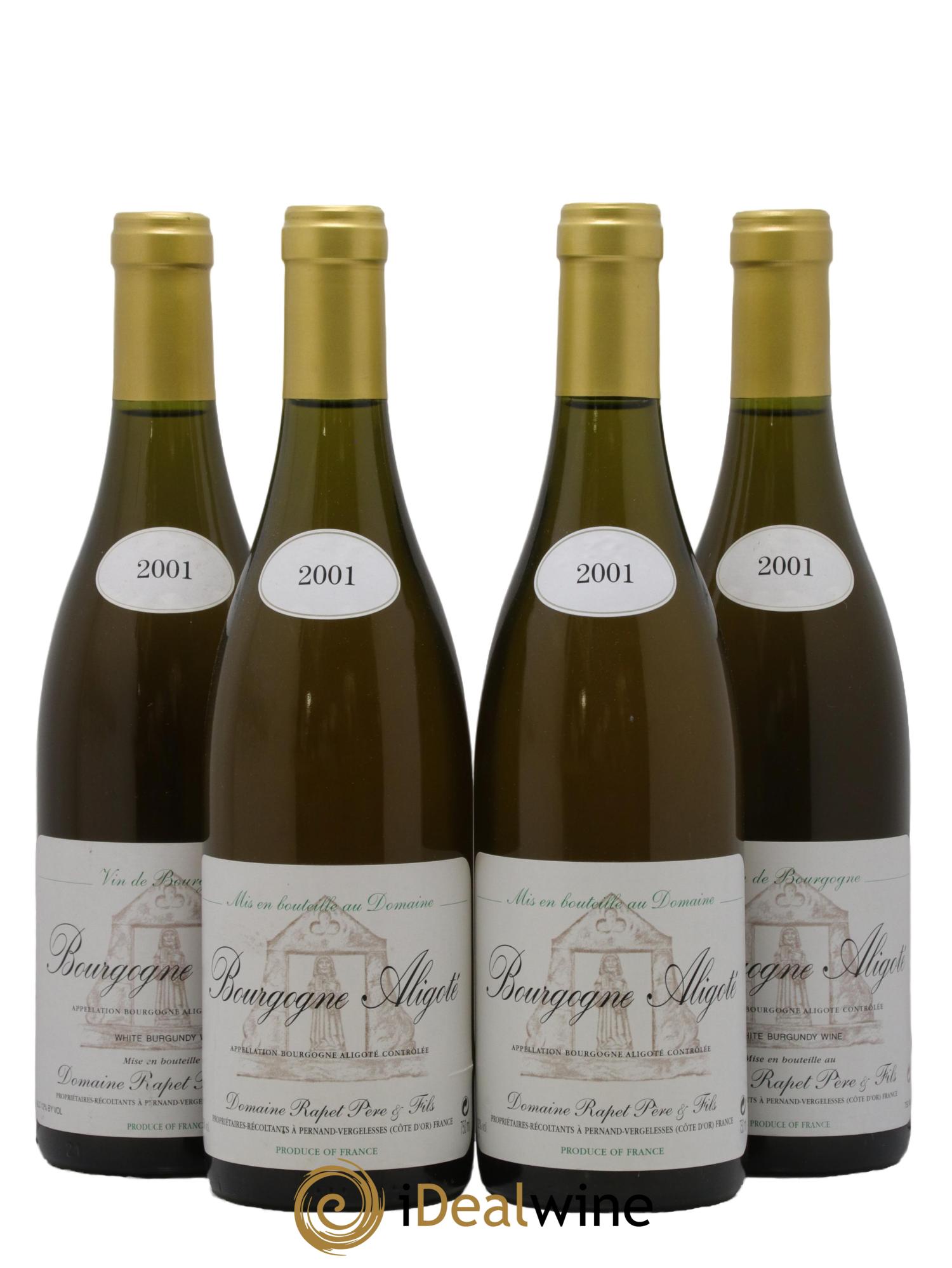 Bourgogne Aligoté Rapet 2001 - Lot de 4 bouteilles - 0