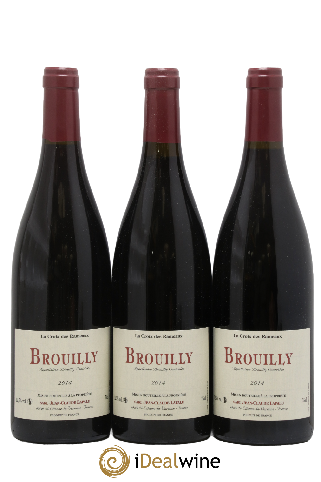 Brouilly La Croix des Rameaux Jean-Claude Lapalu 2014 - Lotto di 3 bottiglie - 0