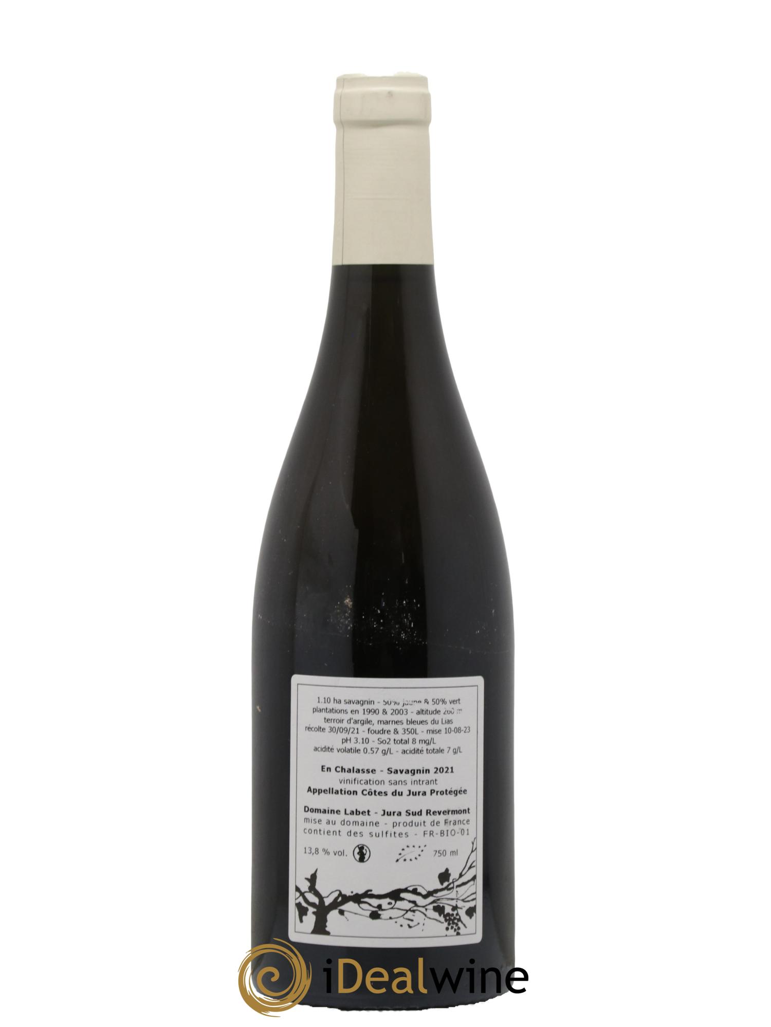 Côtes du Jura Fleur de Savagnin En Chalasse Romain - Julien - Charline Labet 2021 - Lot de 1 bouteille - 1