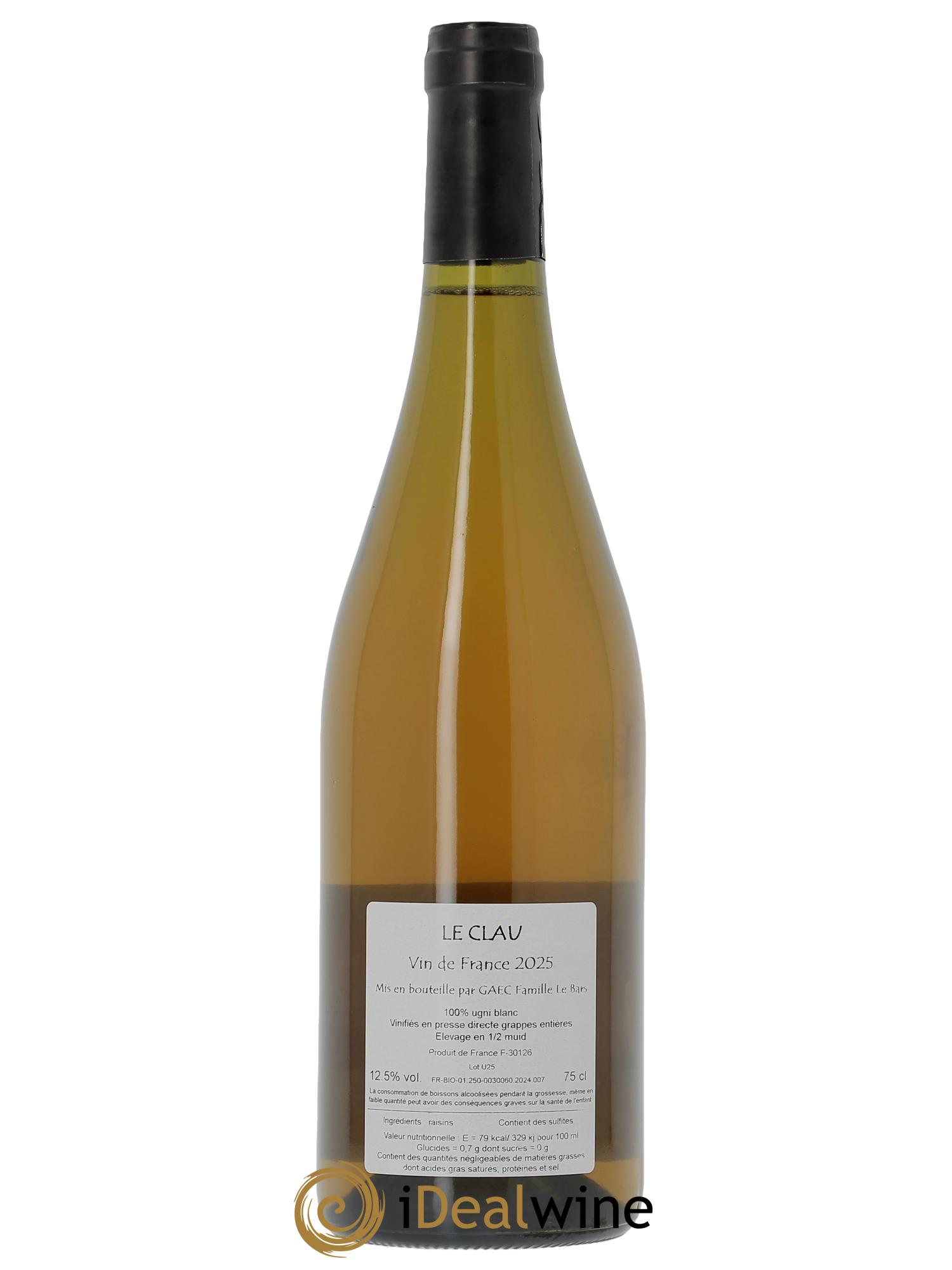 Vin de France Le Clau Romain Le Bars 2025 - Lot de 1 bouteille - 1