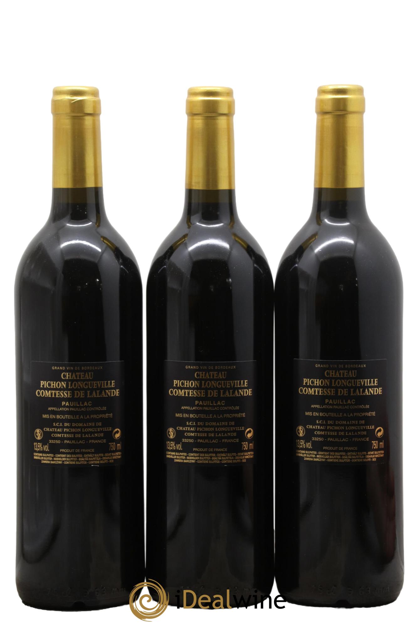 Château Pichon Longueville Comtesse de Lalande 2ème Grand Cru Classé 2016 - Lot de 3 bouteilles - 1