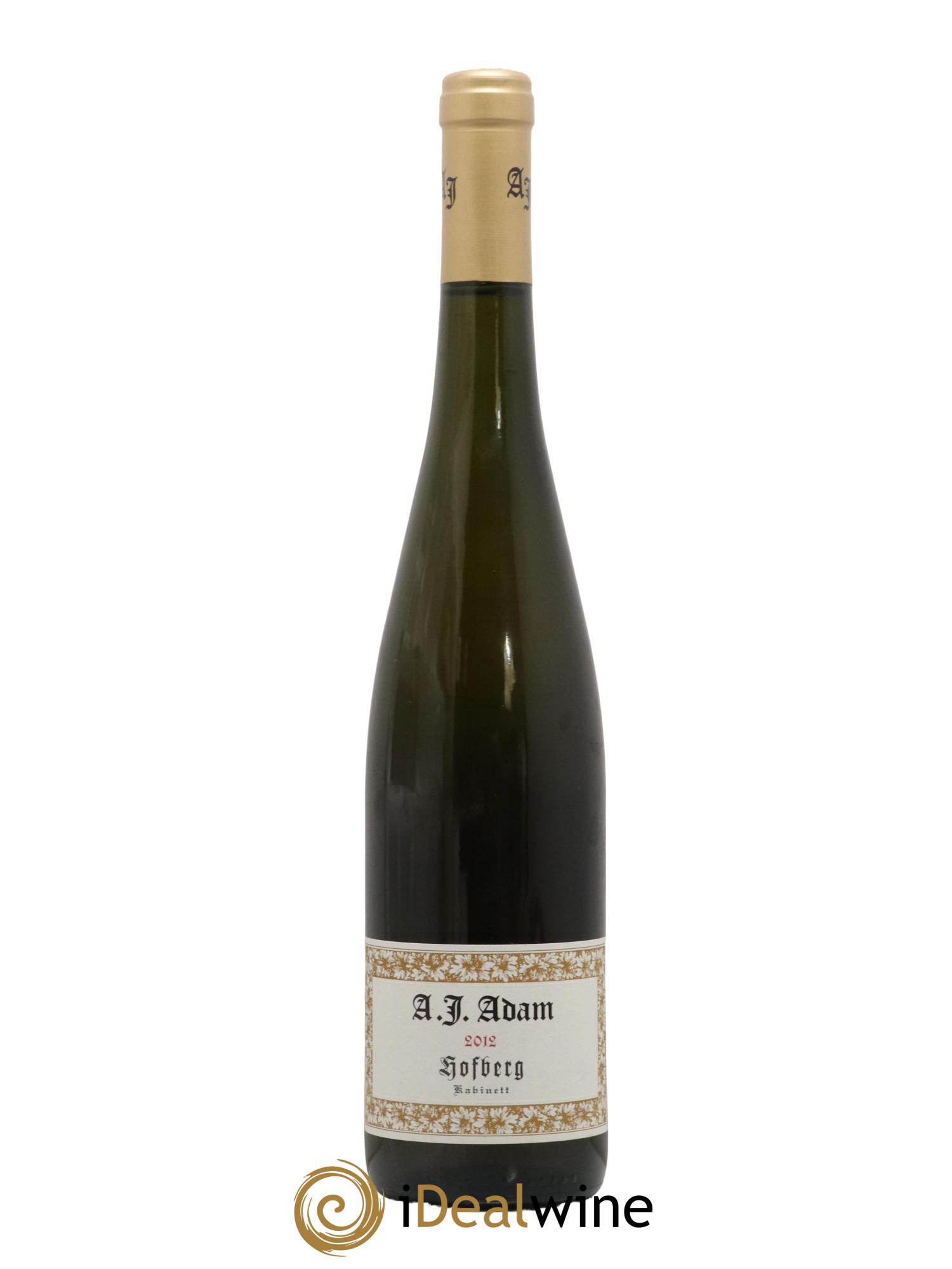 Allemagne Nahe Hofberg Kabinet AJ Adams 2012 - Lot de 1 bouteille - 0