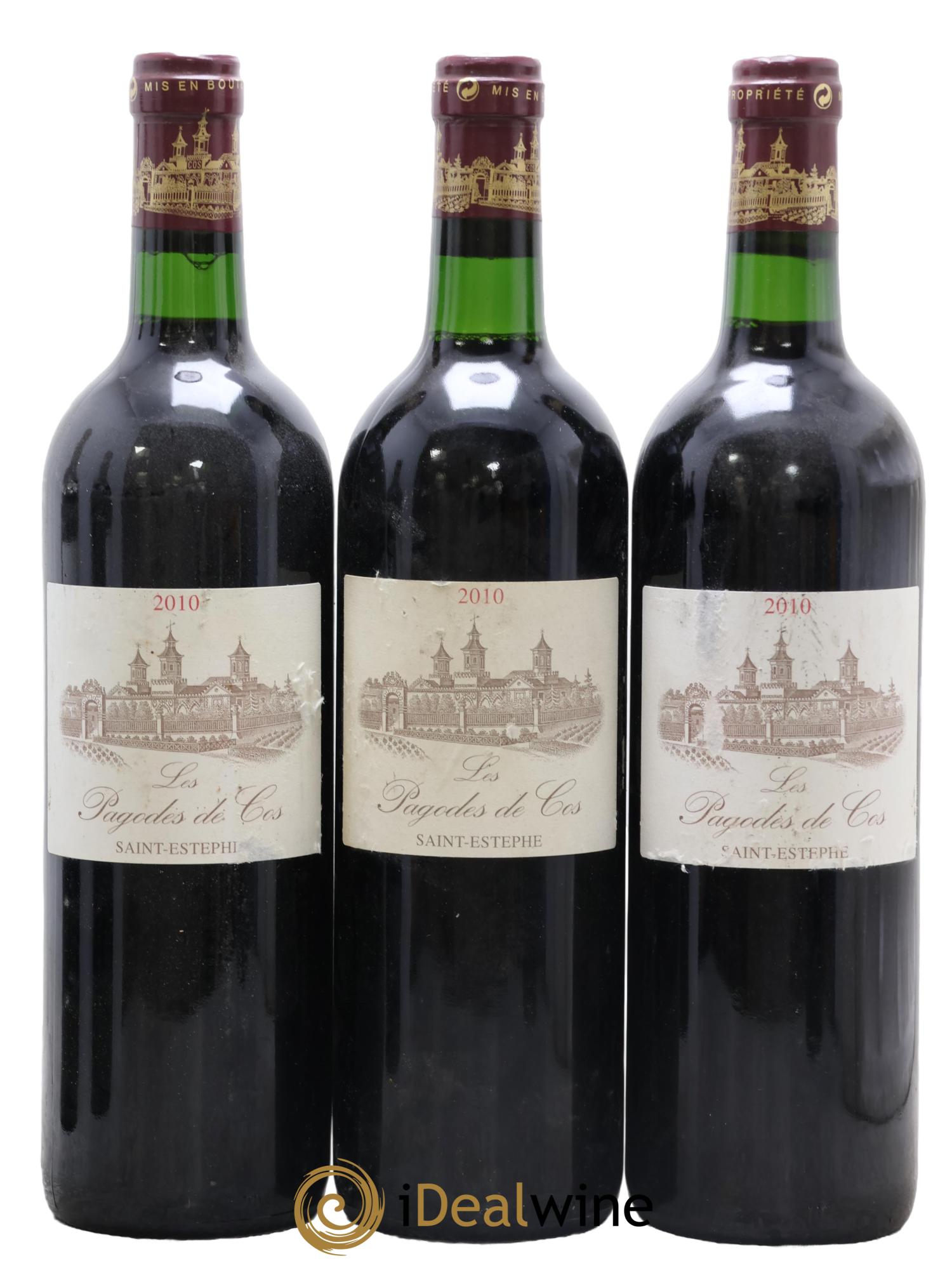 Les Pagodes de Cos Second Vin 2010 - Posten von 3 Flaschen - 0