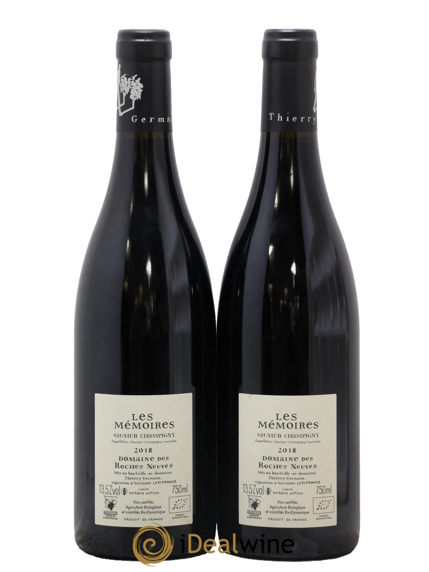 Saumur-Champigny Les Mémoires Domaine des Roches Neuves - Thierry Germain 2018 - Posten von 2 Flaschen - 1