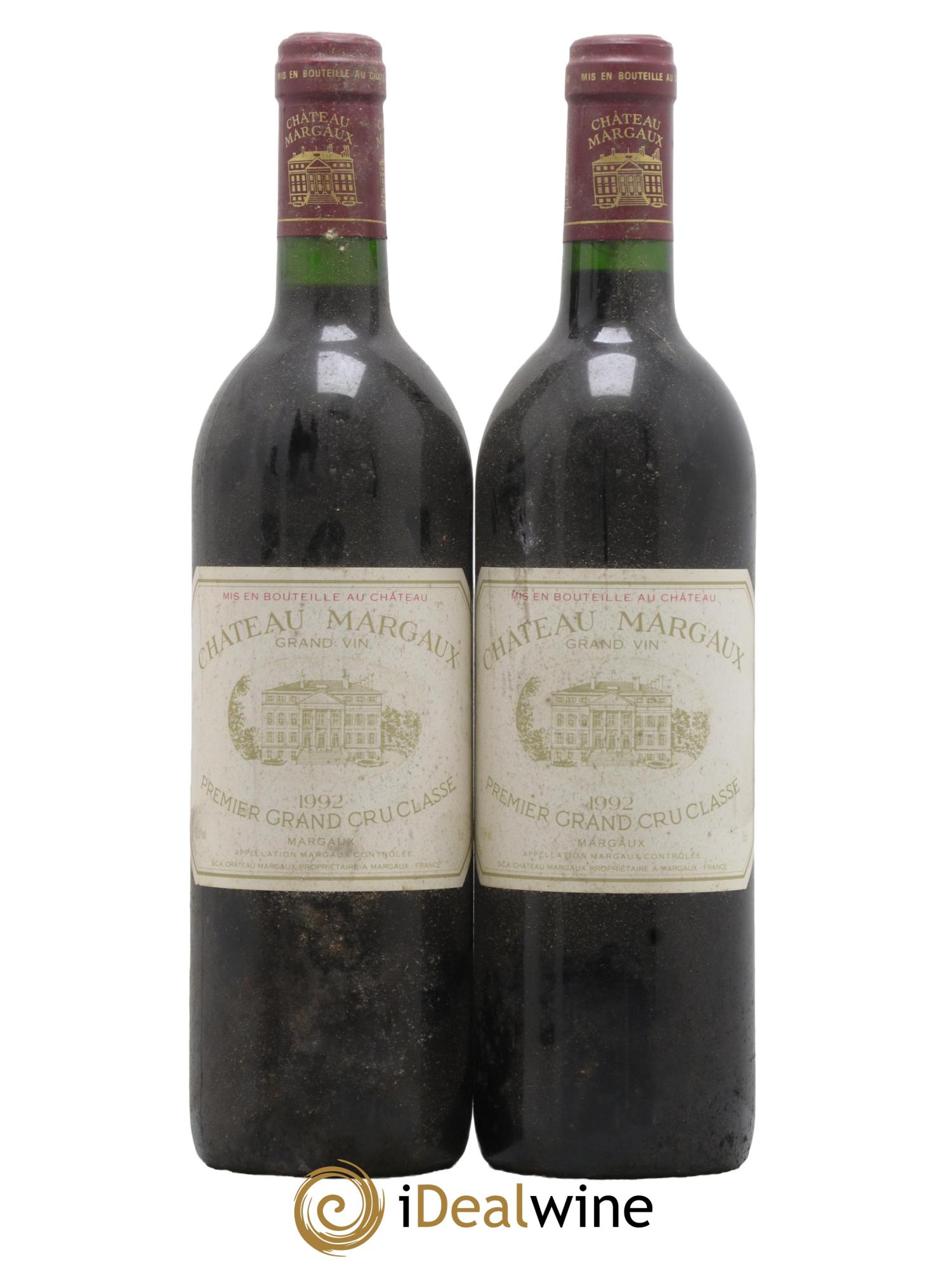Château Margaux 1er Grand Cru Classé 1992 - Lot de 2 bouteilles - 0