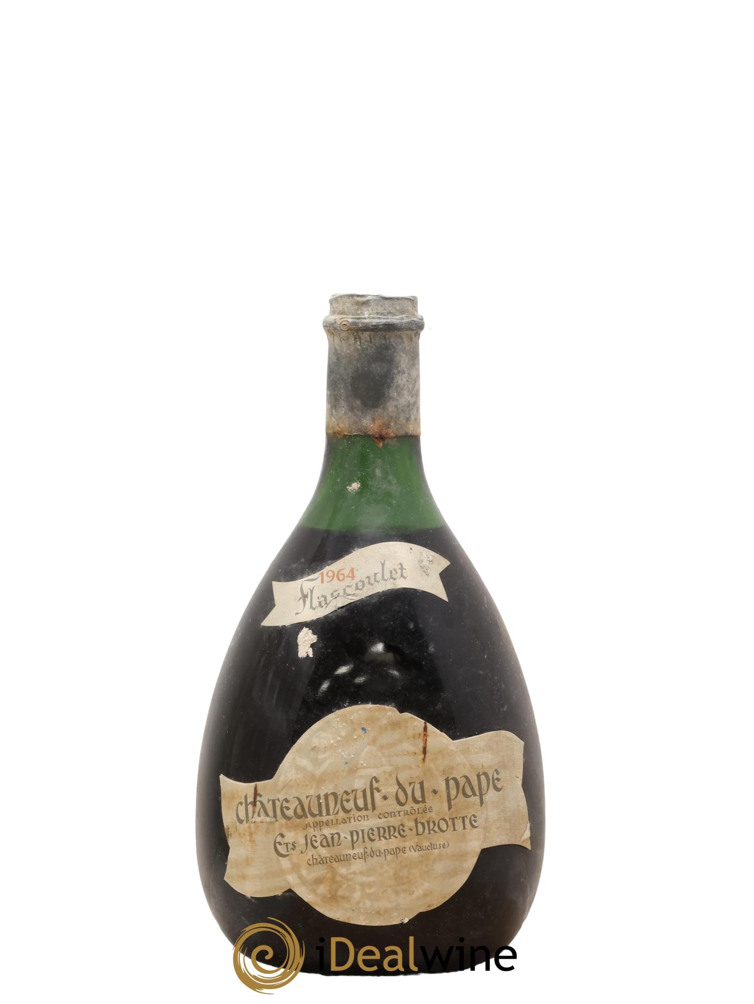 Châteauneuf-du-Pape Flascoulet Jean Pierre Brotte 1964 - Lot de 1 bouteille - 0