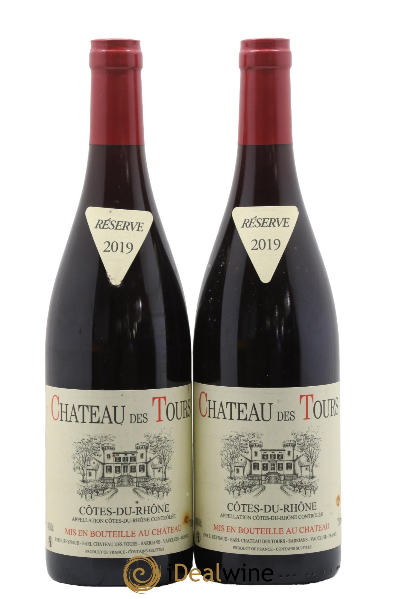 Côtes-du-Rhône Château des Tours Emmanuel Reynaud 2019 - Lot de 2 bouteilles - 0