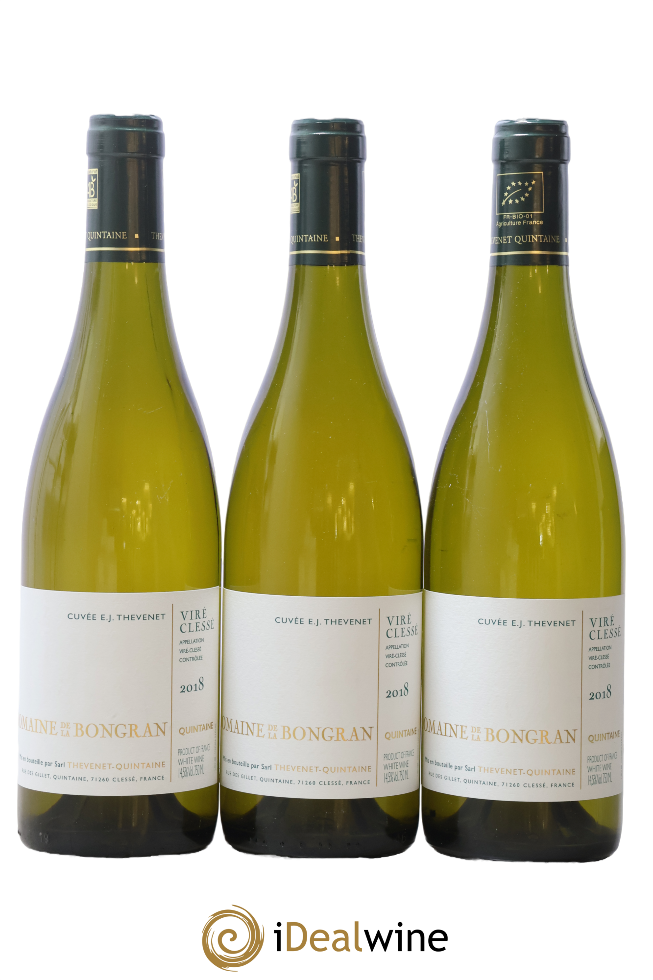 Viré-Clessé Quintaine Domaine de la Bongran (J.Thevenet) 2018 - Posten von 3 Flaschen - 0