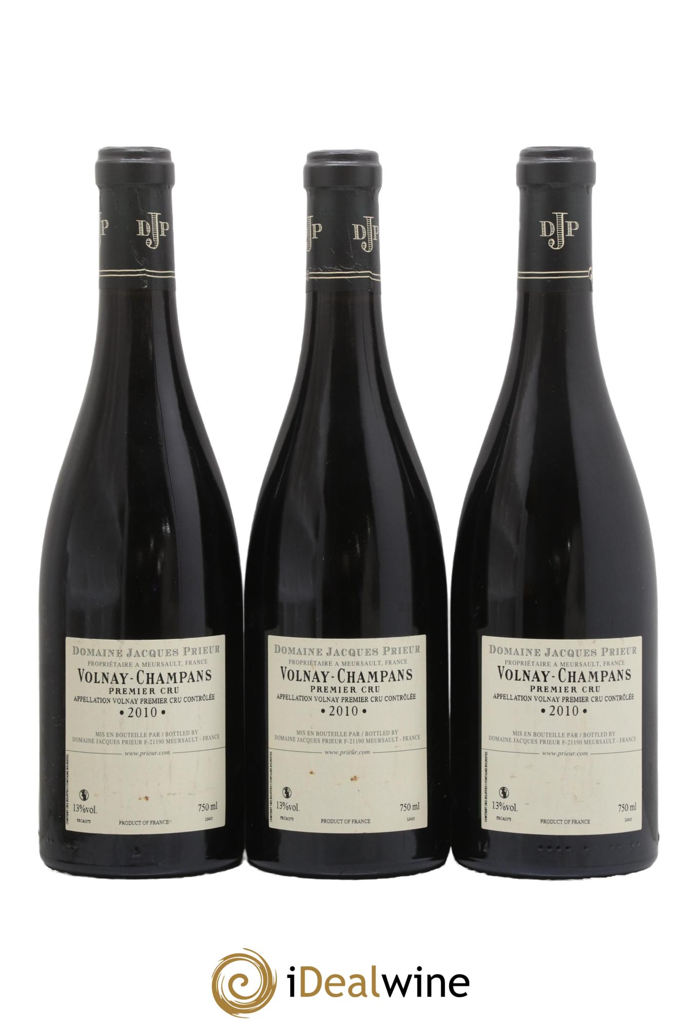 Volnay 1er Cru Champans Jacques Prieur (Domaine) 2010 - Lotto di 3 bottiglie - 1