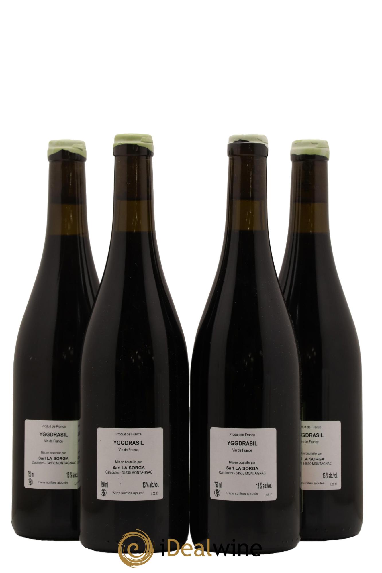 Vin de France YGGDRASIL La Sorga Anthony Tortul 2017 - Lot de 4 bouteilles - 1