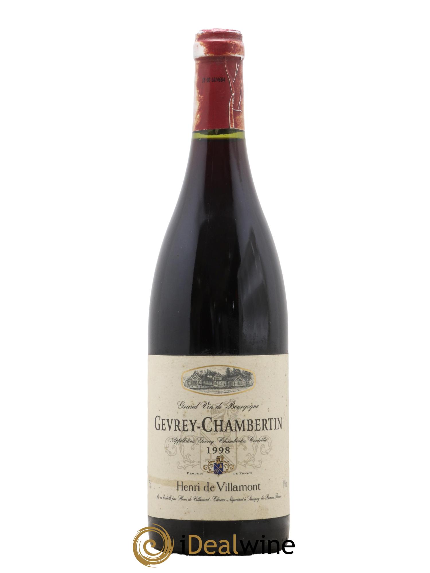 Gevrey-Chambertin Henri De Villamont 1998 - Lot de 1 bouteille - 0