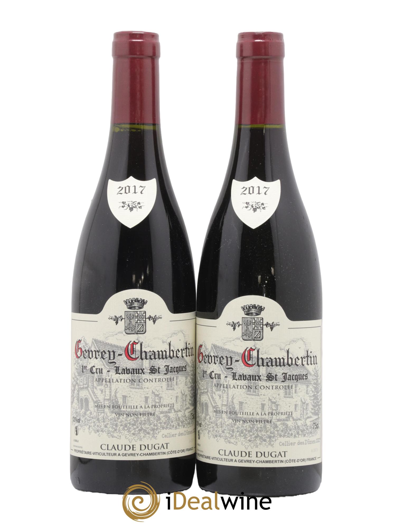 Gevrey-Chambertin 1er Cru Lavaux Saint-Jacques Claude Dugat 2017 - Lot de 2 bouteilles - 0