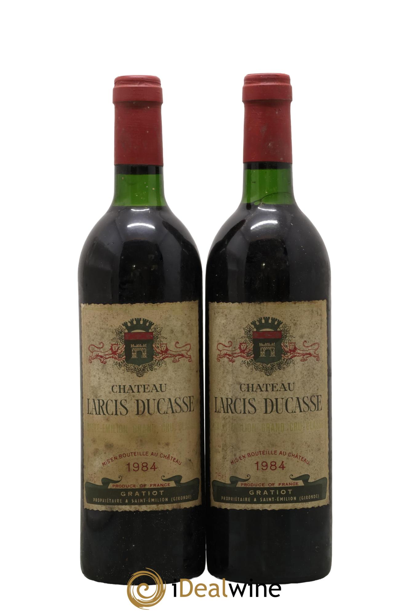 Château Larcis Ducasse 1er Grand Cru Classé B 1984 - Lot de 2 bouteilles - 0